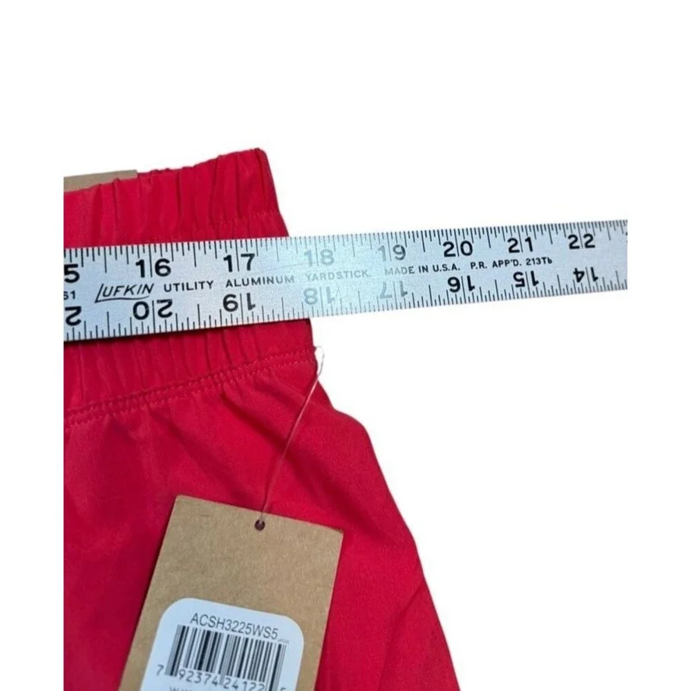 ASICS 2 In 1 Running Shorts Womens Size XL Liner Biker Back Pocket Pink Red NWT